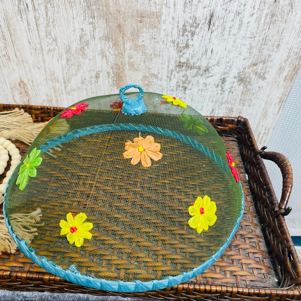 Vintage Screen Food Floral Tent Cover